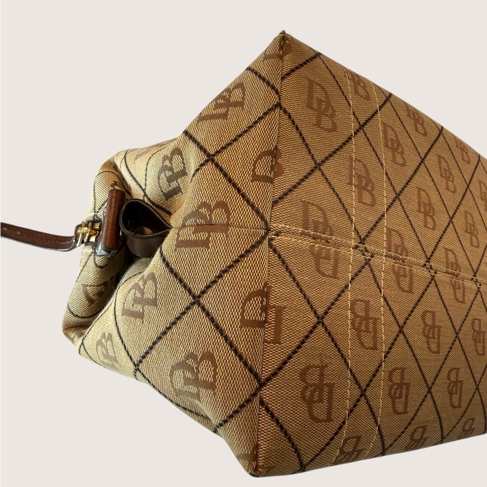 Dooney & Bourke Signature Canvas Small Duffle Limited Edition Leather/Canvas - Picture 9 of 16
